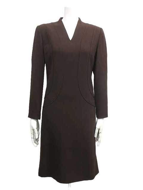 jun ashida ジュンアシダ ワンピース レディース ブラウン 7号＿S26＿セルモアから ＿s-0848-r26