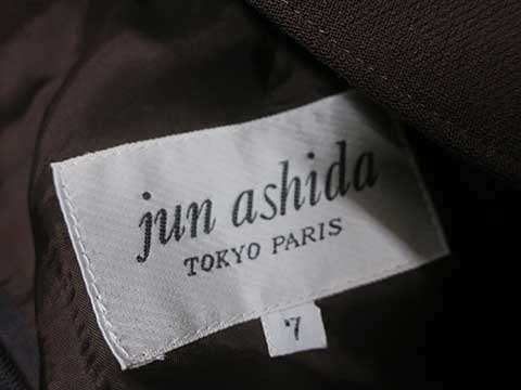  jun ashida ジュンアシダ ワンピース レディース ブラウン 7号＿S 26＿セルモアから ＿s-0848-r 26 長袖 七分袖 ひざ丈ワンピース