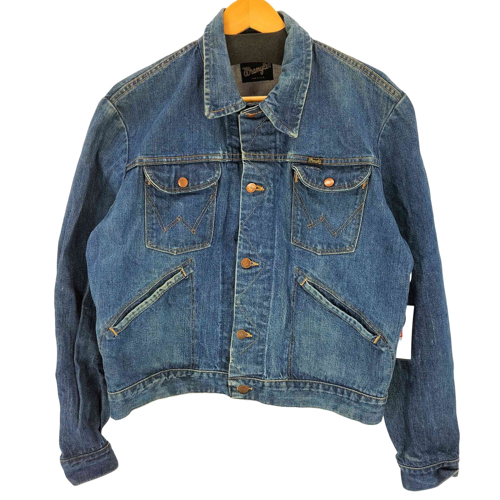 70s 美品 USA製 42 黒タグ ラングラー 124MJ デニム ジャケット ラングラー Wrangler 70s 黒タグ USA製 124MJ デニムトラッカー