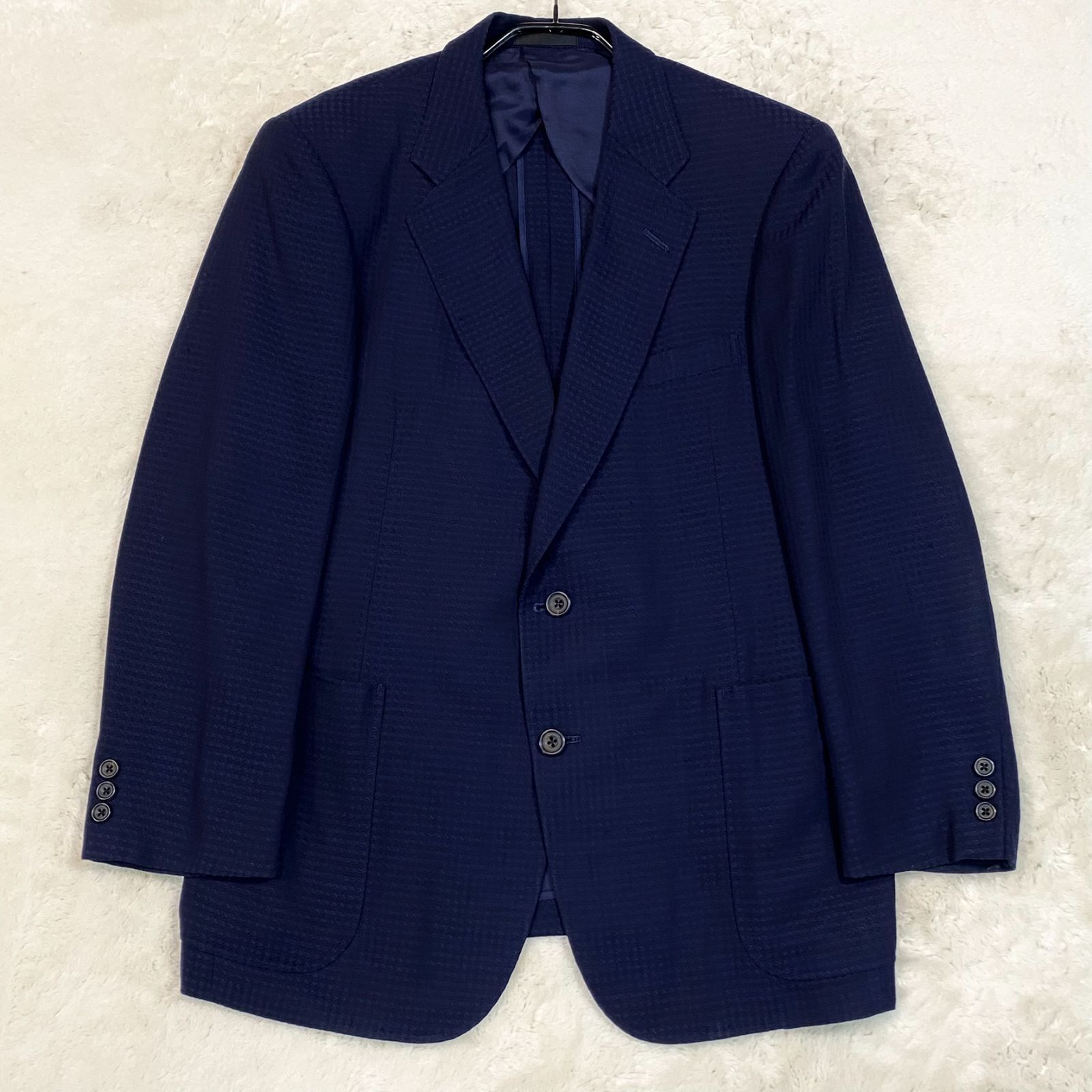 Vintage Burberry バーバリー 2Bテーラードジャケット ネイビー 170BE5