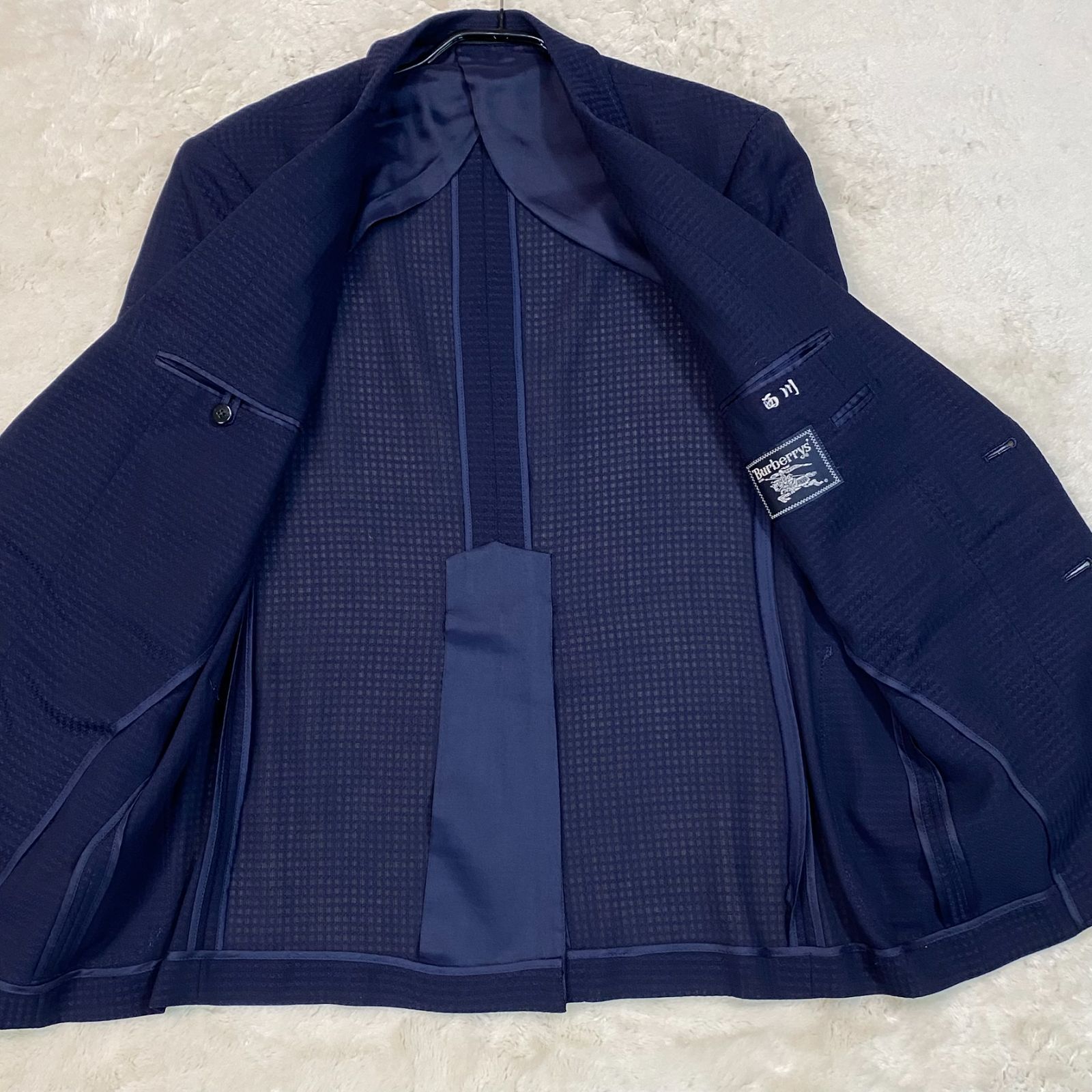 Vintage Burberry バーバリー 2Bテーラードジャケット ネイビー 170BE5