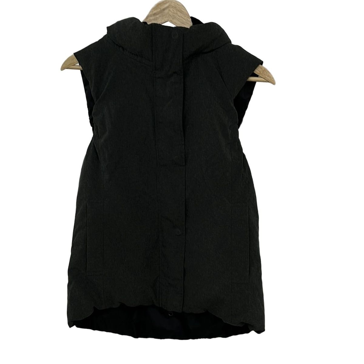 AMACA アマカ ダウンベスト サイズ38 M レディース - ダークグレー×黒 リバーシブル ジップアップ 秋 冬