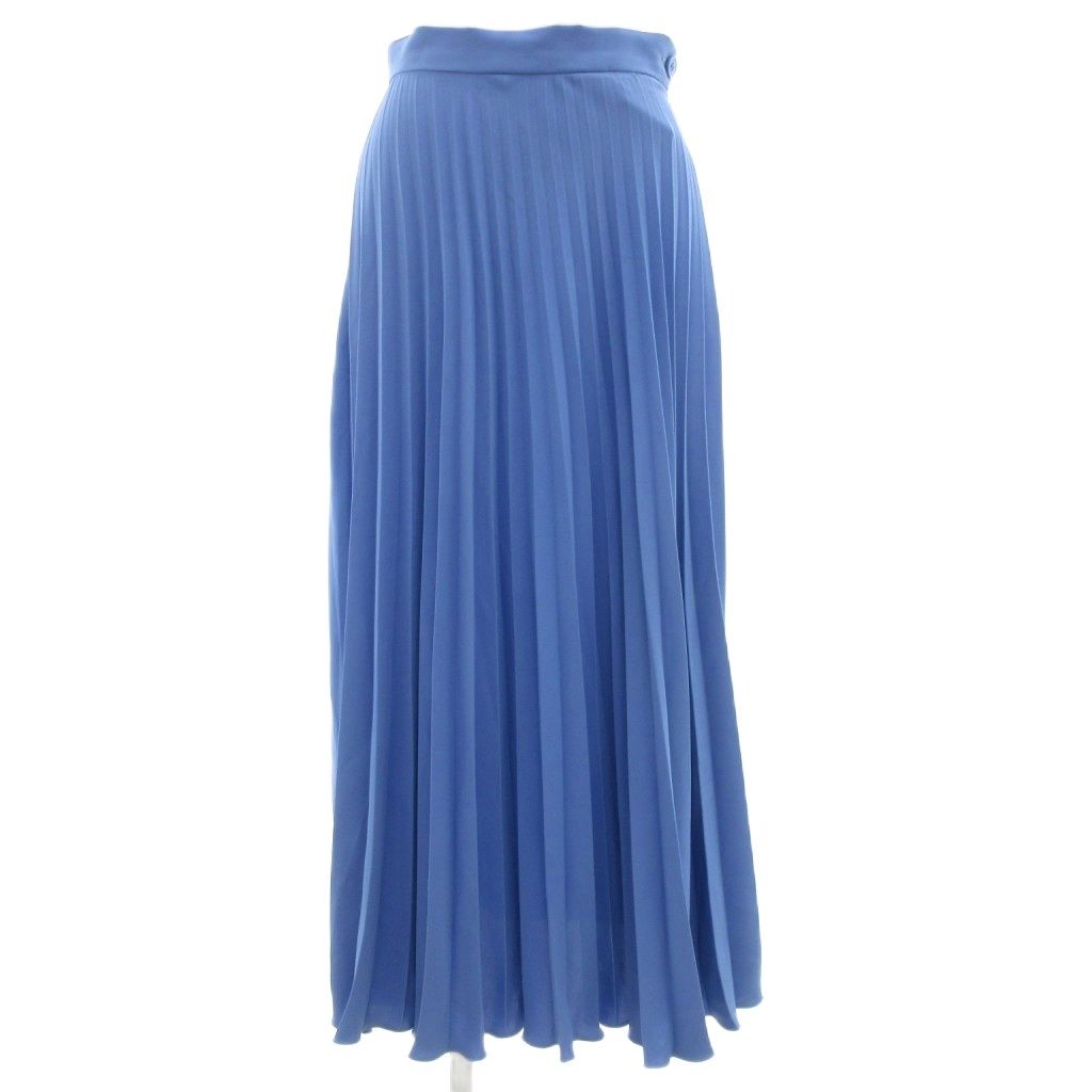 エムエムシックス メゾンマルジェラ MM6 Maison Margiela 21SS プリーツミディスカート 40 フ ロング Aライン 青 ブルー イタリア製 S52MA0128 GV GY30