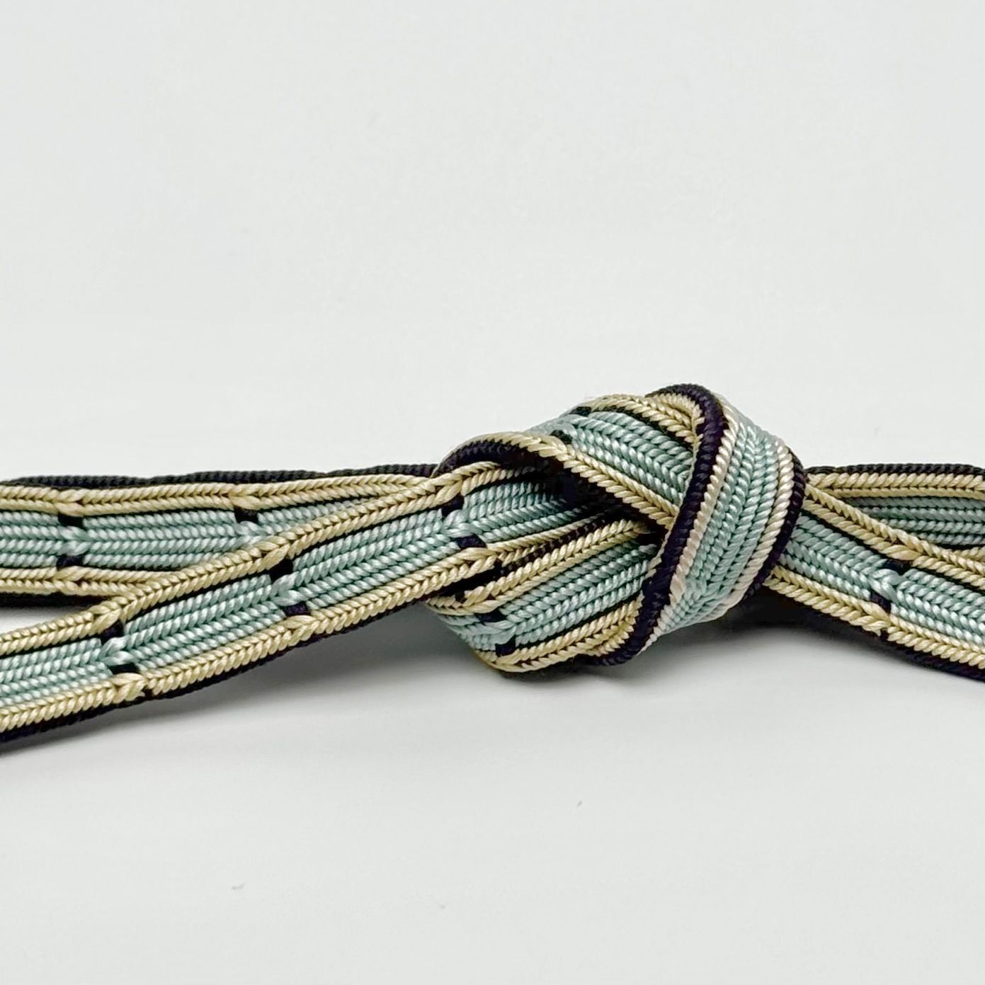 平和屋着物○和装小物 帯締め・帯揚げセット 舞蝶萩文 金彩 組紐 金糸