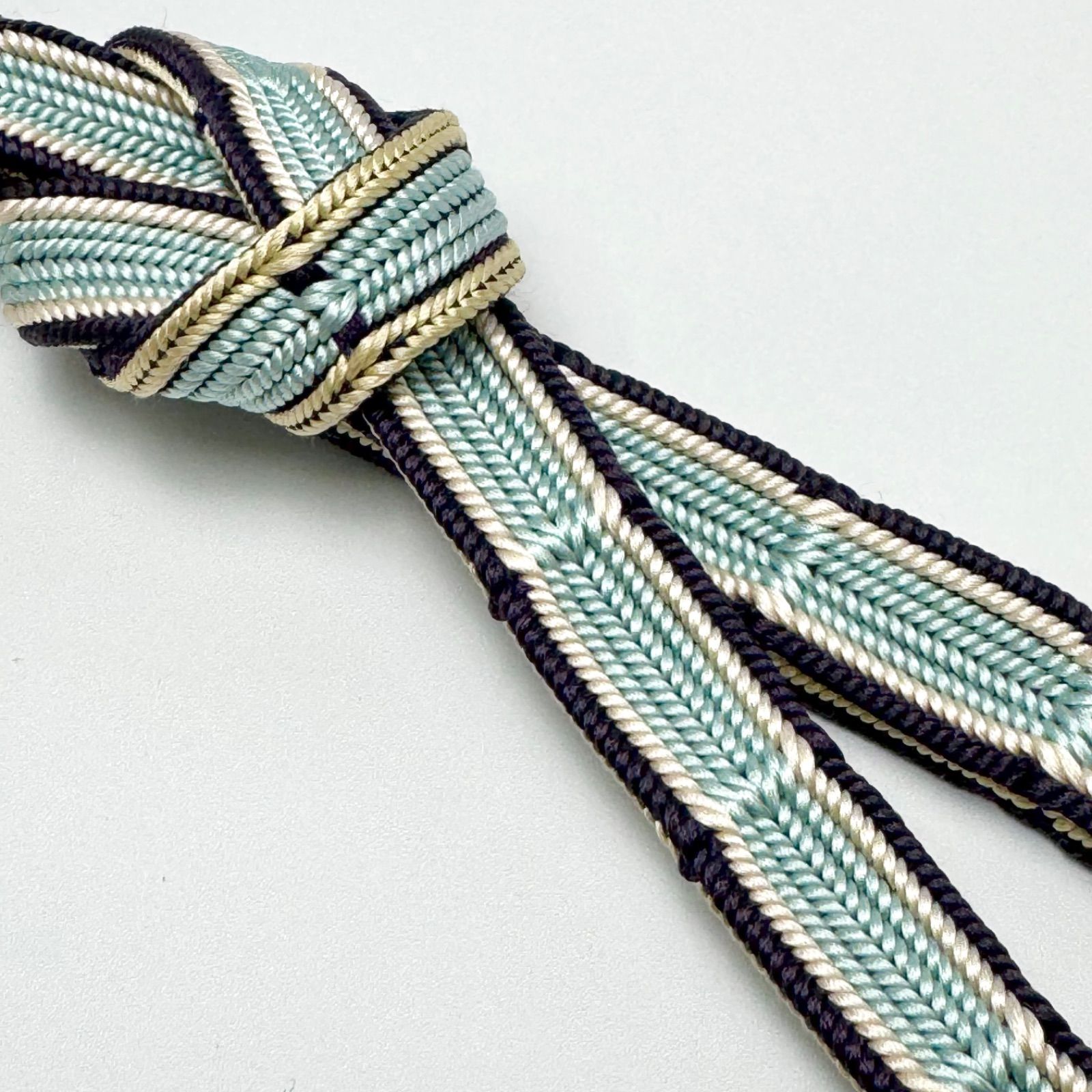 平和屋着物○和装小物 帯締め・帯揚げセット 舞蝶花文 金彩 組紐 金糸