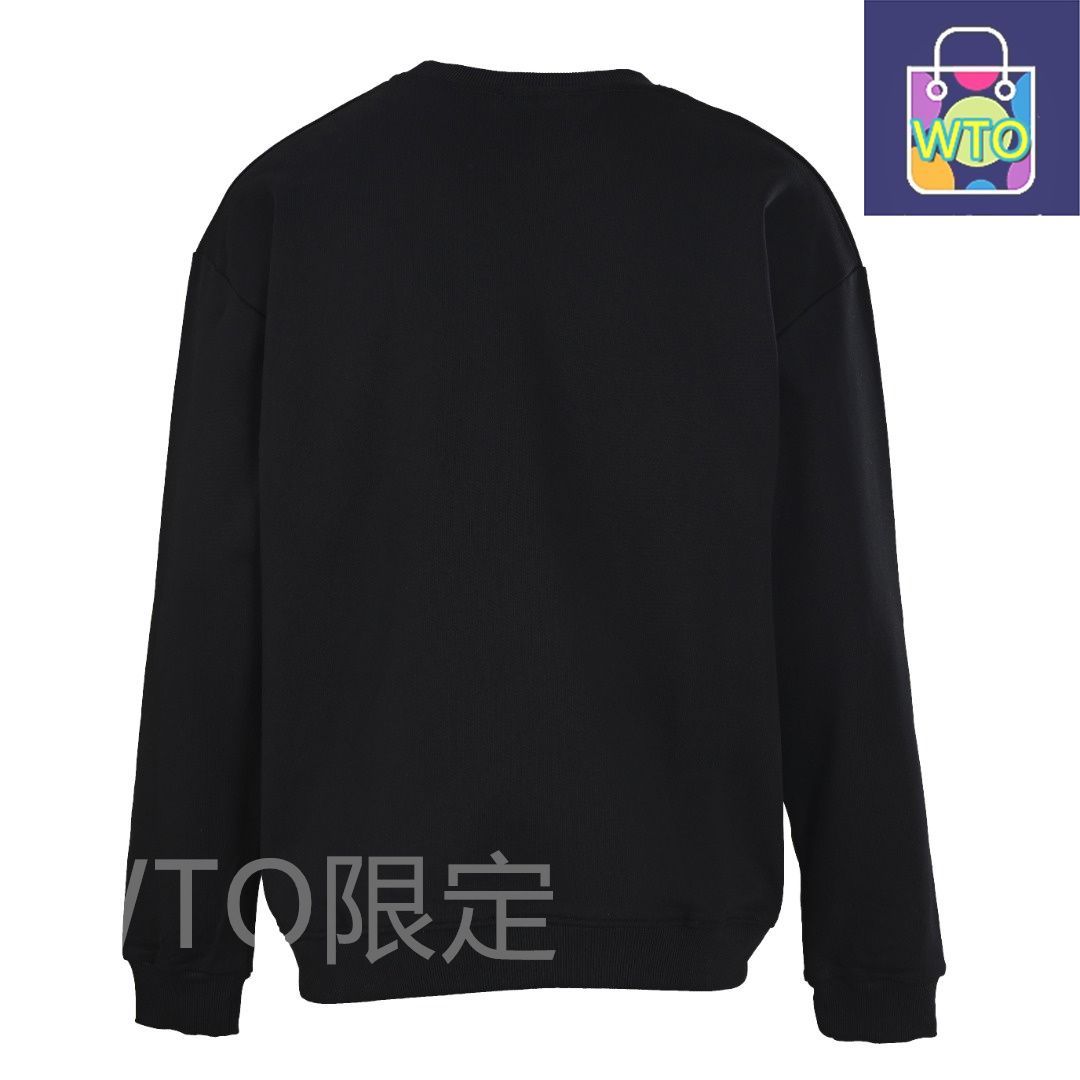 ルイヴィトン 老花レザーパッチ丸首スウェット