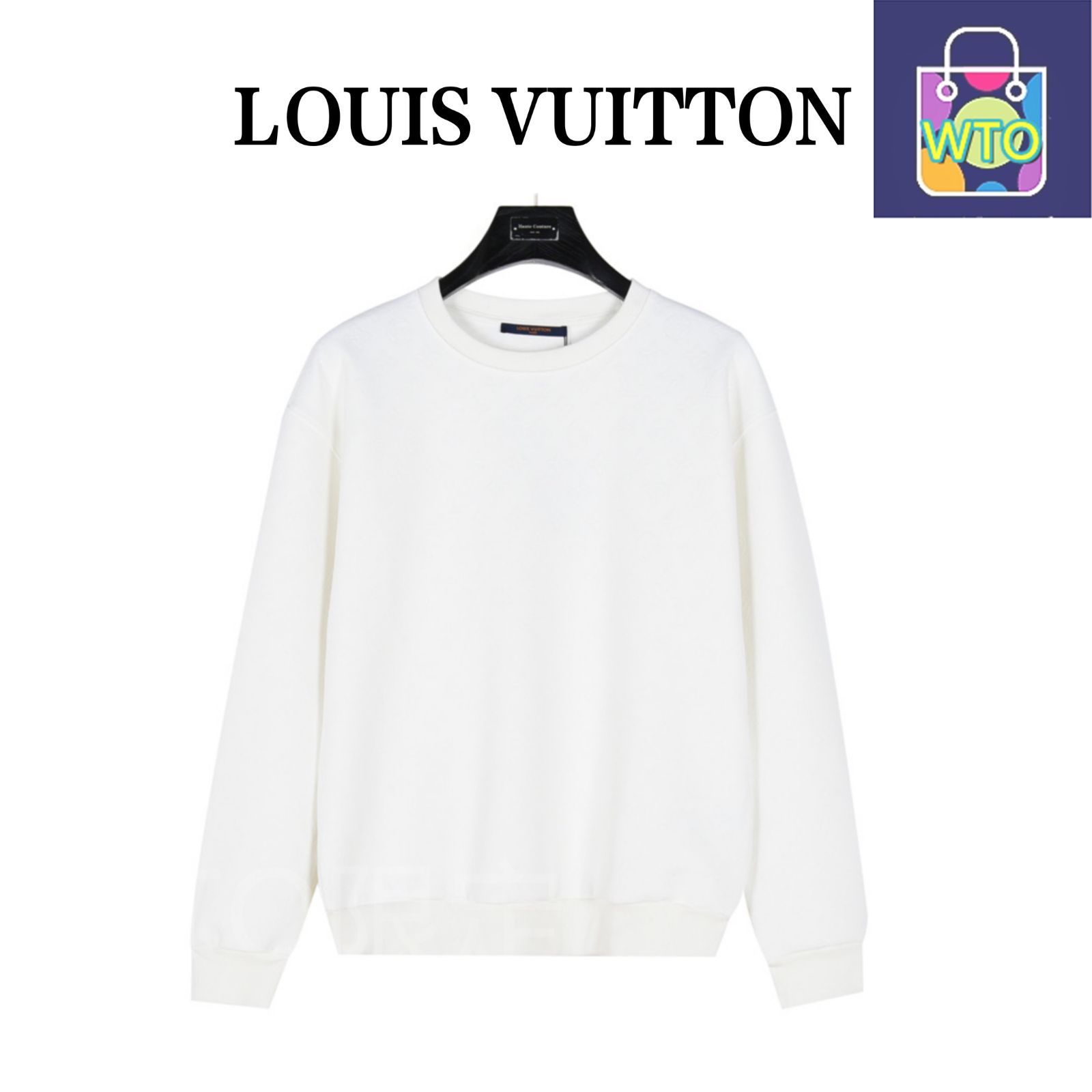 今日 Louis Vuitton ルイヴィトン 満印老花暗紋テキスタイル丸首スウェット 滑らかな素材で百搭性高いアウター トップス