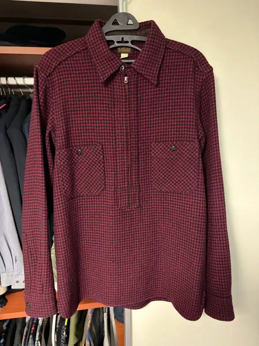 At Last-Co アットラスト ハウンドトゥース CHECK シャツ ジャケット 15 サイズ