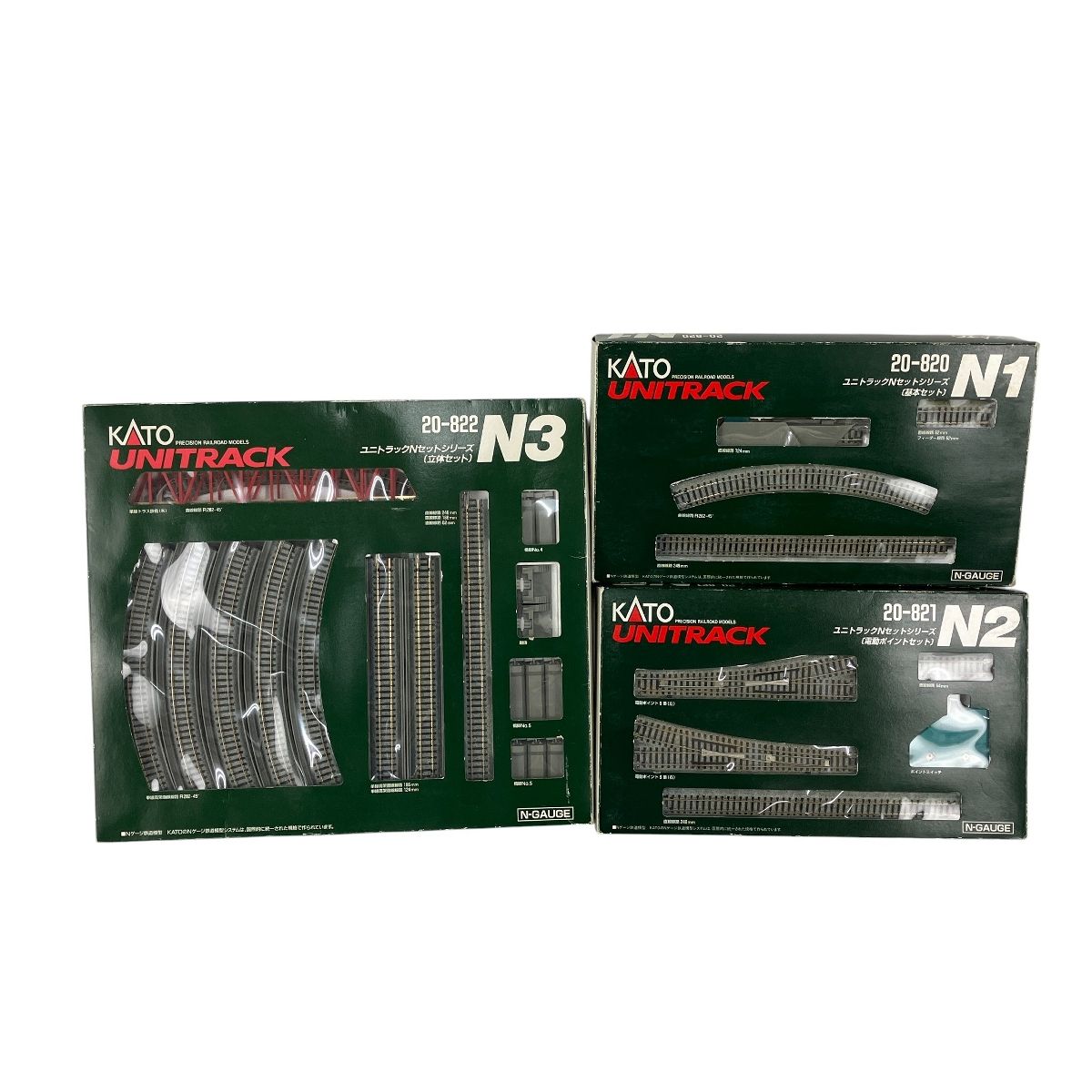 KATO 20 820 821 822 ユニトラックNセットシリーズ 基本 電動ポイント 立体セット 線路 Nゲージ カトー 鉄道模型