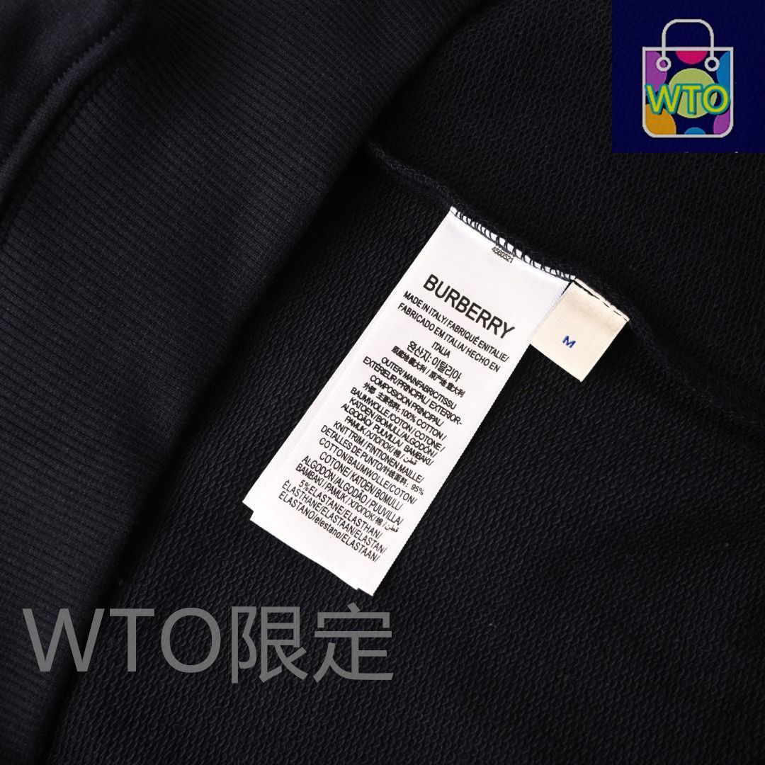 戦馬ロゴ刺繍横縞丸首スウェット