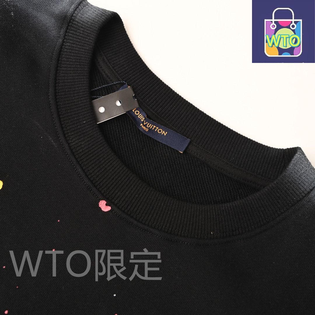 水洗破壊丸首スウェット