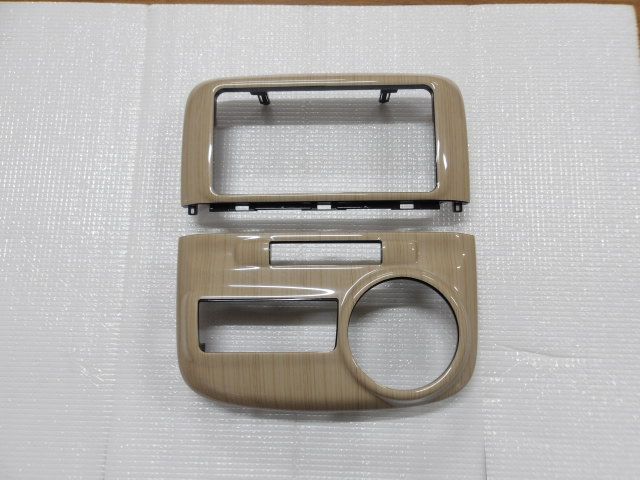 タントL375S 【純正オプション】ウッドパネル　セット(オーディオスイッチ付き ダイハツ タント L375S オーディオパネル エアコンスイッチ ステー付き