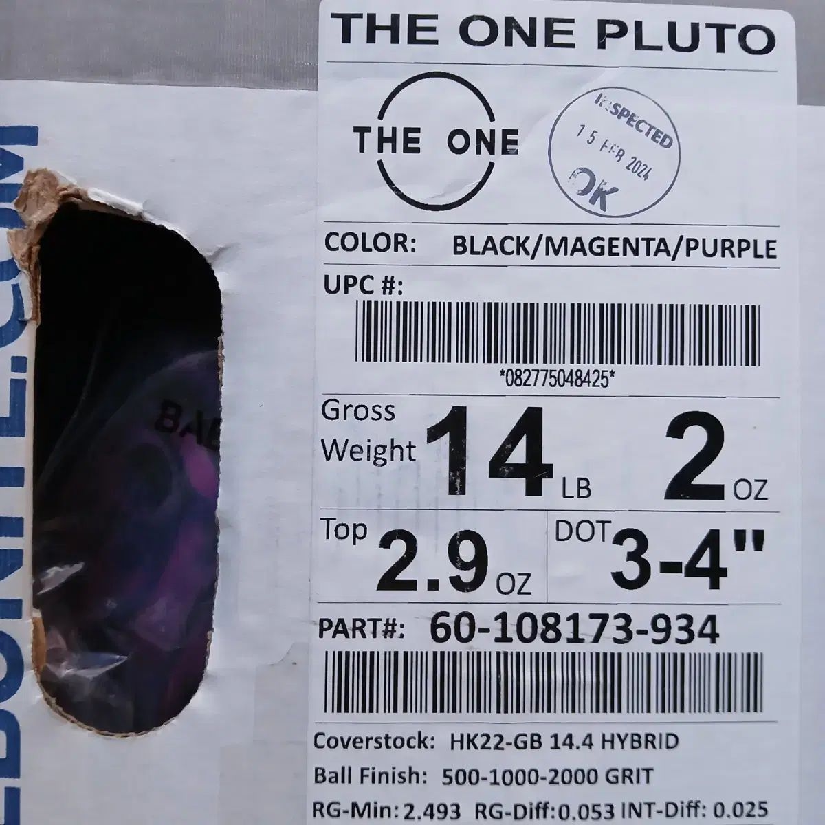  14パウンド エボナイト ザ ワン Pluto ボーリング 球 ボウリング スポーツ