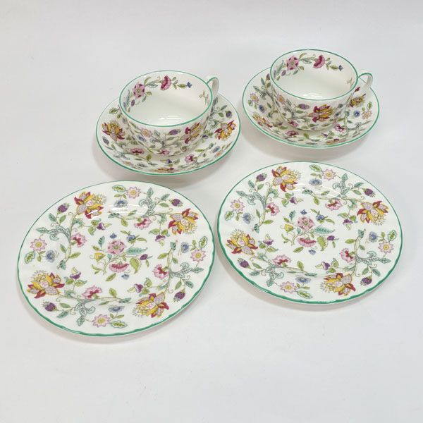 Minton ミントン 洋食器 ミントン ハドンホール カップ-ソーサー＆プレート 2客 すまい 雑貨 西洋磁器 ギフト