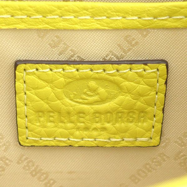 PELLE BORSA / ペレボルサ ◇がま口長財布/レザー/イエロー/箱付き