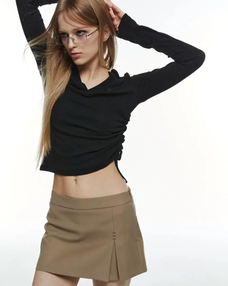 Three to Eighty スリートゥエイティ スカート ベージュ S