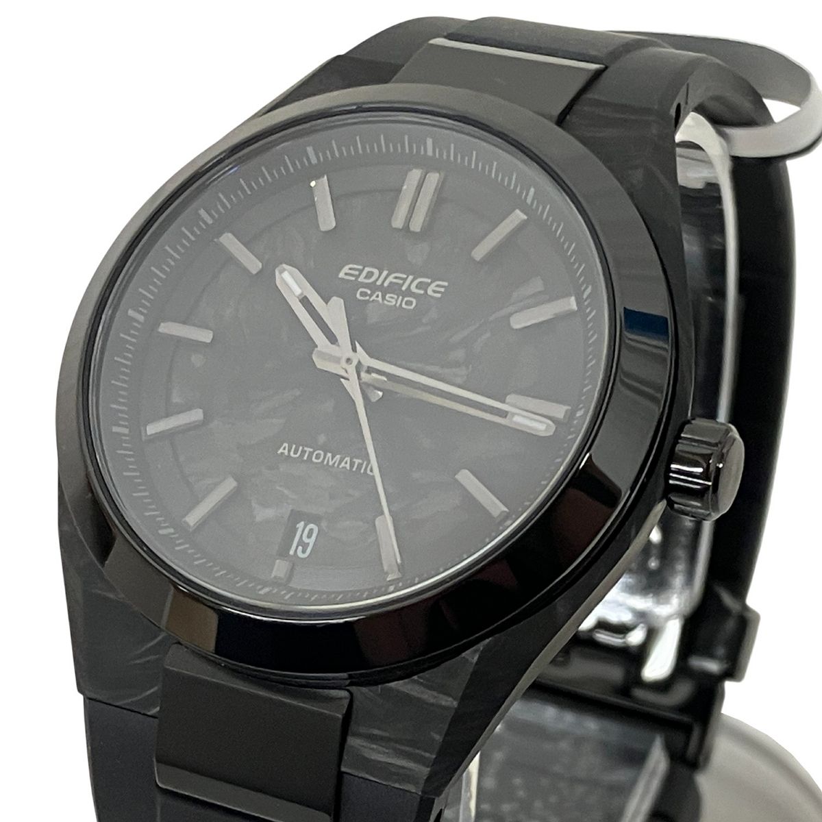 CASIO 機械式腕時計 EDIFICE EFK-100XPB-1AJF 5755 フォージドカーボン ぜんまい仕掛け カシオ T10602818