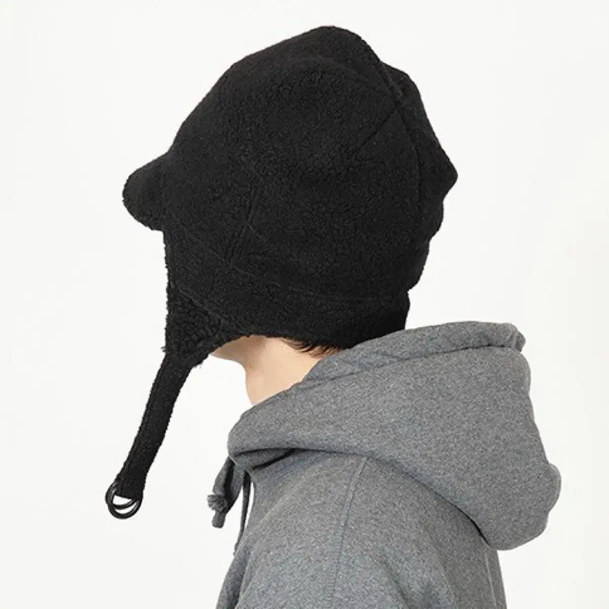 CA4LA カシラ ブラック イヤーフラップ ウール帽子