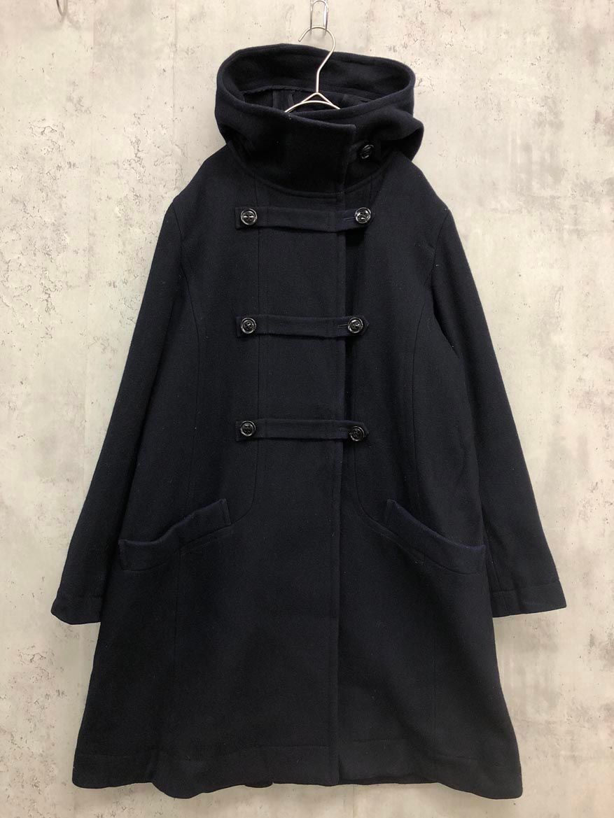 LULU ON THE BRIDGE アンゴラ混ダッフルコート ネイビー LULU ON THE BRIDGE アンゴラ混ダッフルコート ネイビー