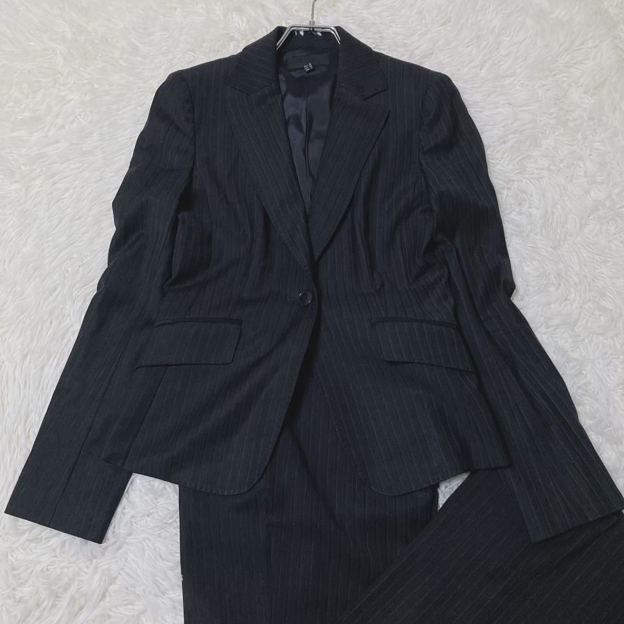 アイシービー スーツセットアップ ストライプ柄 テーラードジャケット
