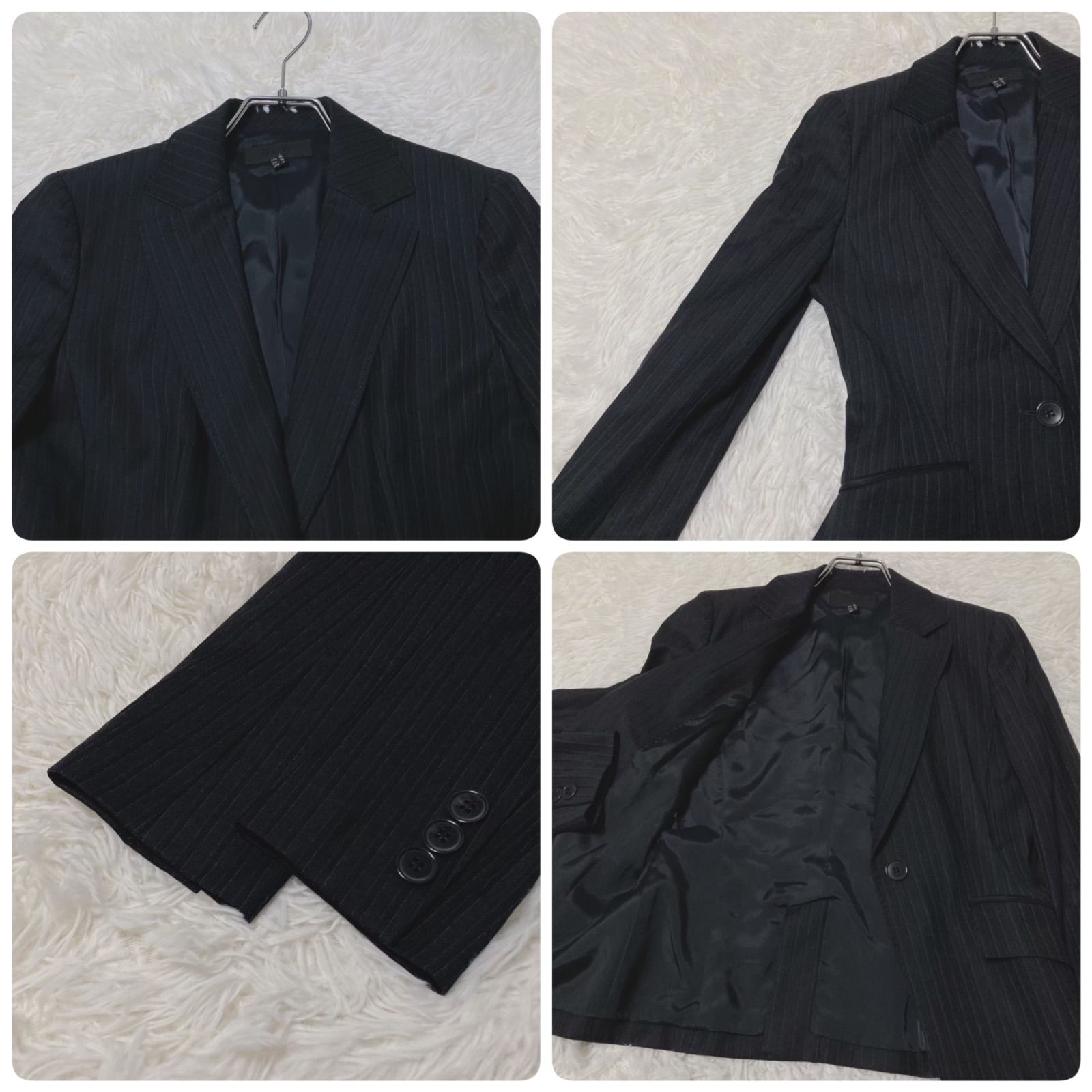 アイシービー スーツセットアップ ストライプ柄 テーラードジャケット