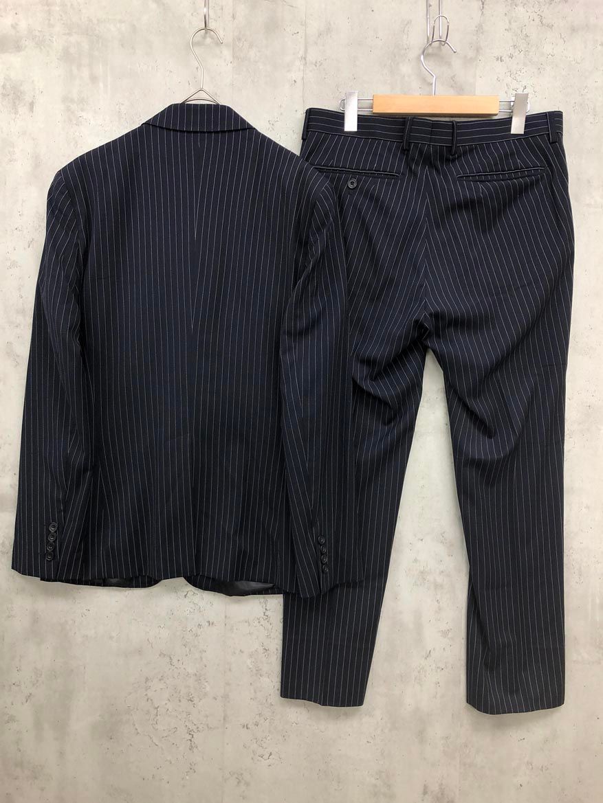 ATELIER SAB アトリエサブ ストライプ セットアップ ジャケット パンツ スーツ size52 LL 紺系 メンズ