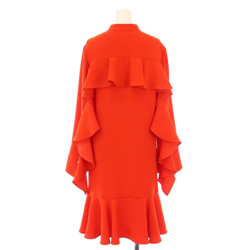 ADEAM アディアム　ワンピース アディアム ADEAM ワンピース ひざ丈 長袖 バンドカラー ハーフボタン