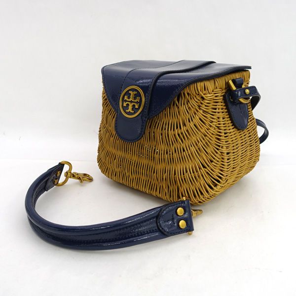 TORY BURCH トリーバーチ カゴバッグ ストロー ゴールドロゴ 2WAYバッグ バッグ バック BAG 鞄 カバン ブランド