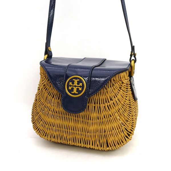 TORY BURCH トリーバーチ カゴバッグ ストロー ゴールドロゴ 2WAYバッグ バッグ バック BAG 鞄 カバン ブランド