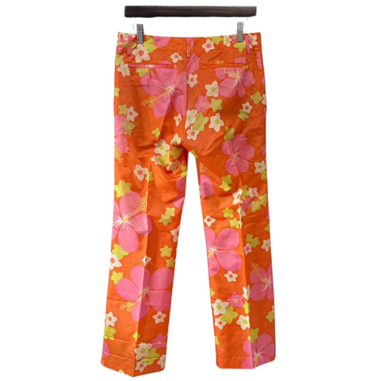JUNYA WATANABE ジュンヤワタナベ ナイロン花柄スラックスパンツ AD1999 JP-10003M M オレンジ 15000