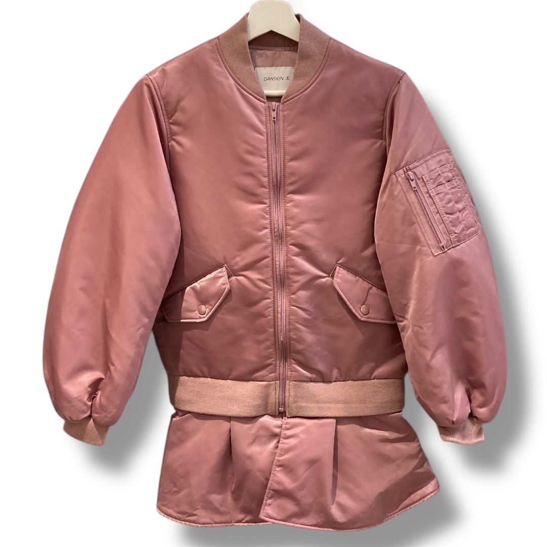DANSKIN ダンスキン MA1ジャケット 定価¥48.400 ゴールドウィン フリル ガーリー カジュアル ストリート ピンク サイズM レディース 冬 ゴーゴー古着マルイ草加店2442