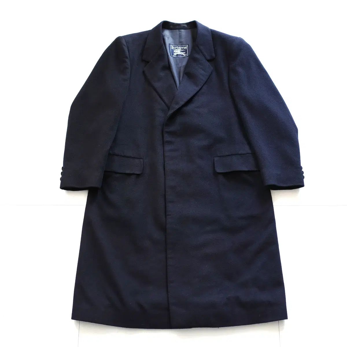 90s バーバリー カシミア ウール チェスターフィールド コート