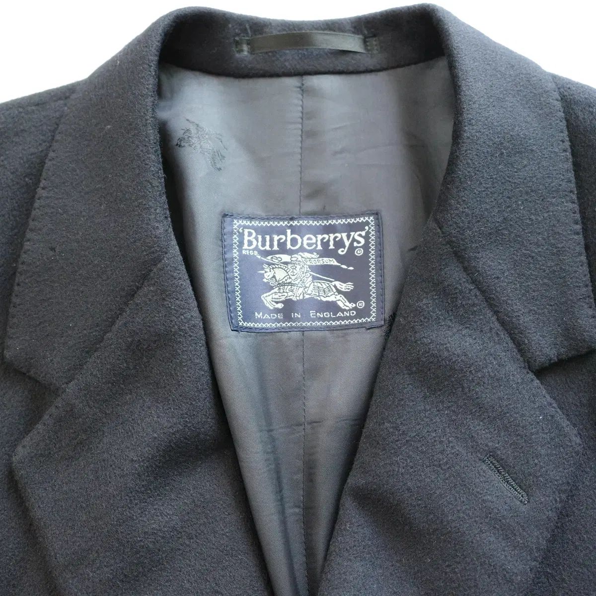90s バーバリー カシミア ウール チェスターフィールド コート