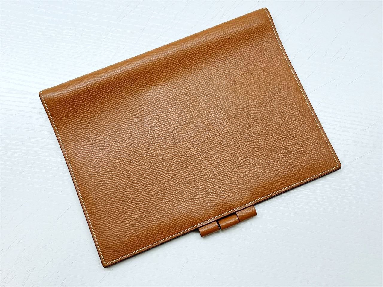 HERMES エルメス グローブトロッター 手帳カバー ブラウン F