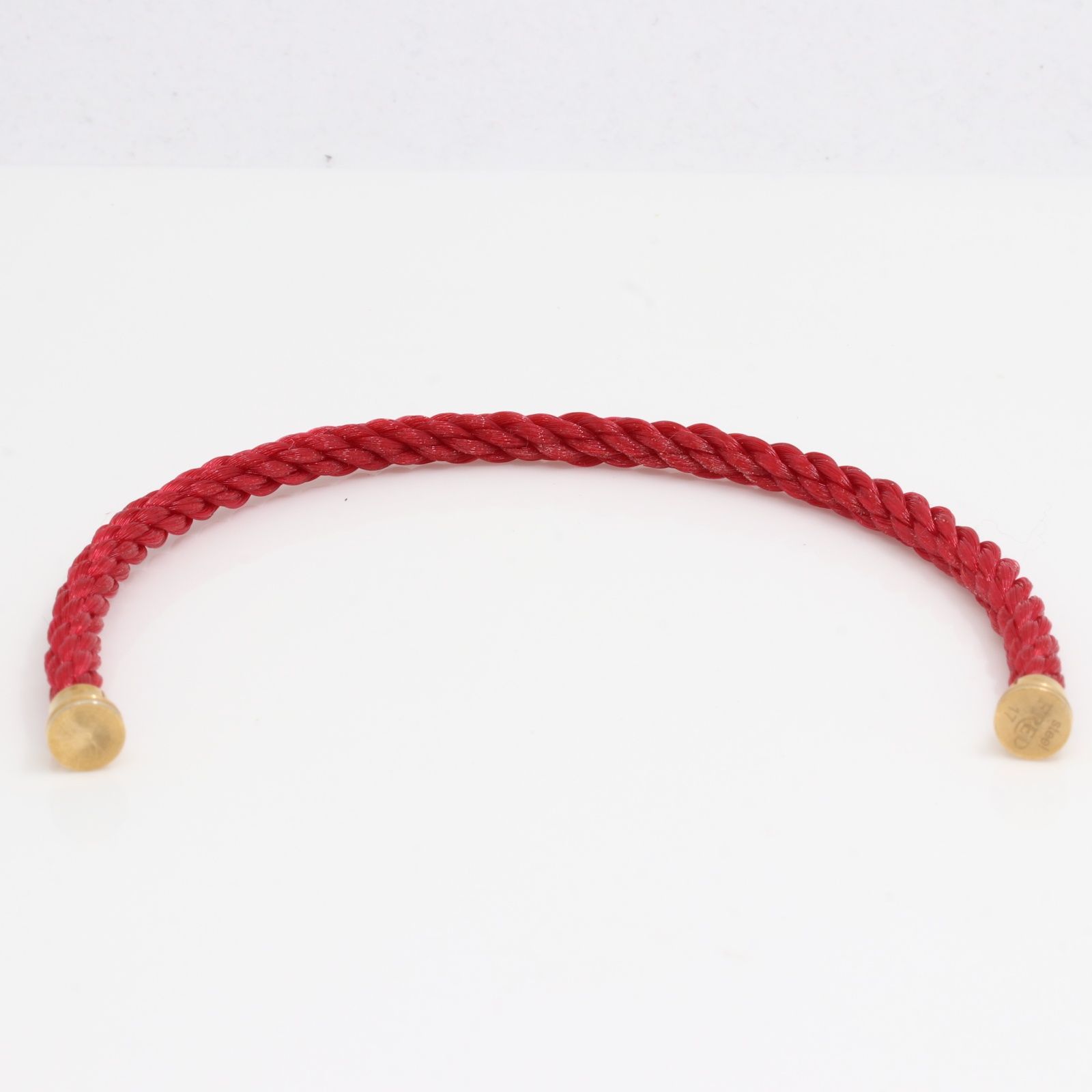 FRED フレッド フォース10 ブレスレット ケーブル サイズ17 赤 ゴールド SS