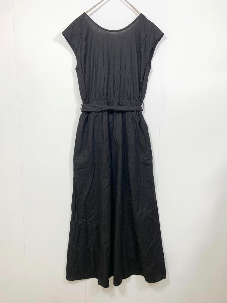 La ラトータリテ 22-040-140-3500-1-0 定価14300円 綿麻2 way ワンピース size 38 黒 レディース