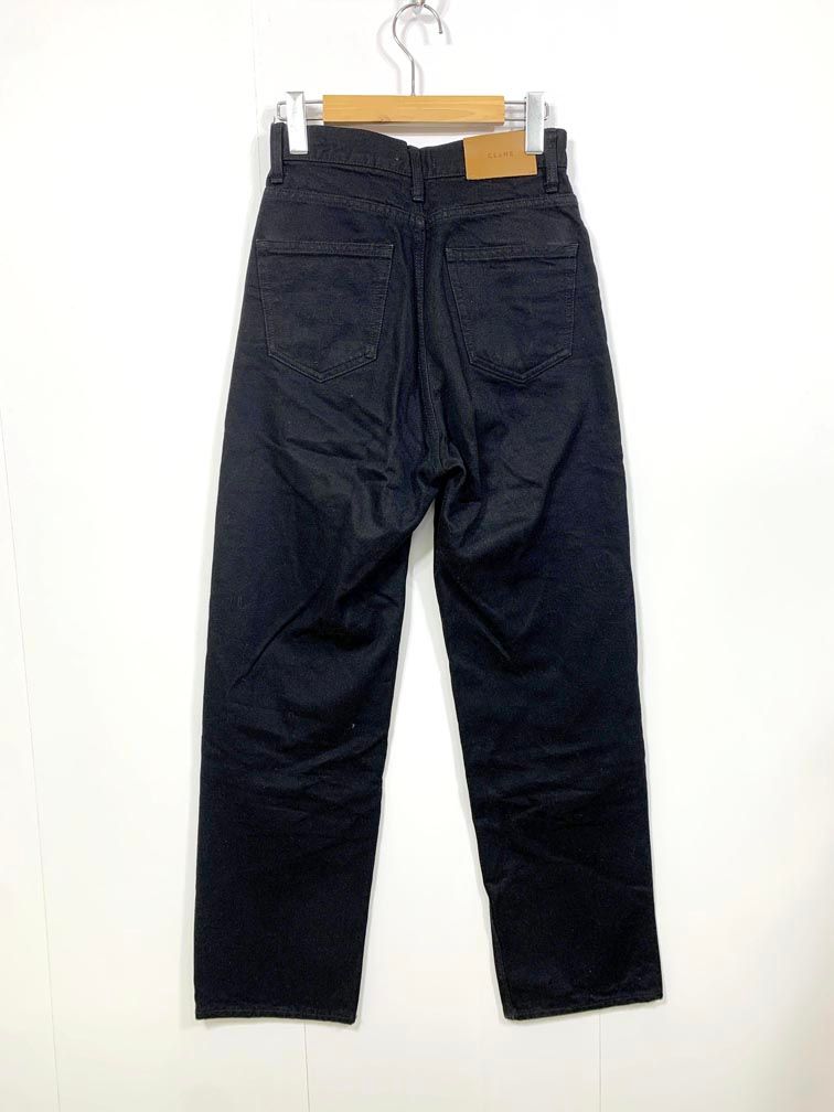 CLANE クラネ 18111-7321 定価26400円 スリムストレートデニム パンツ size1 黒 レディース