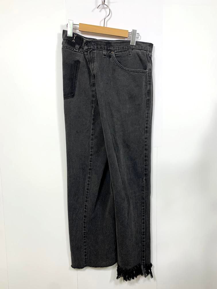 MAISON EUREKA メゾンエウレカ 定価27500円 VINTAGE REWORK BIGGY PANTS デニムパンツ sizeS グレー レディース