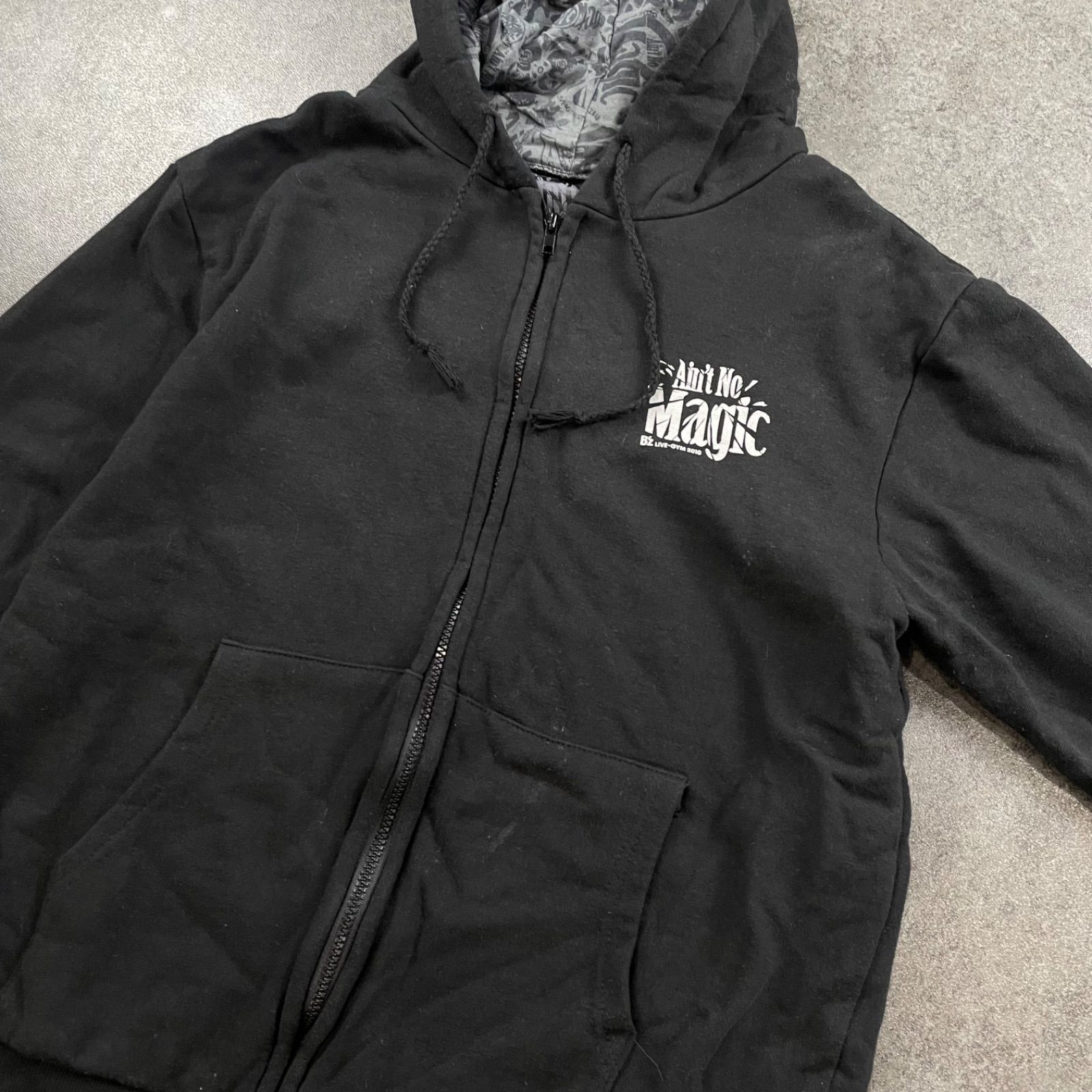 B'z LIVE-GYM Ain't No Magic Full-Zip Hoodie Black ビーズ ツアー