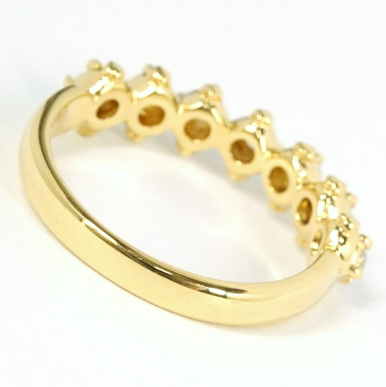 騒がしい AHKAH アーカー ダイヤモンド 0.25ct リング K18YG 10.5号