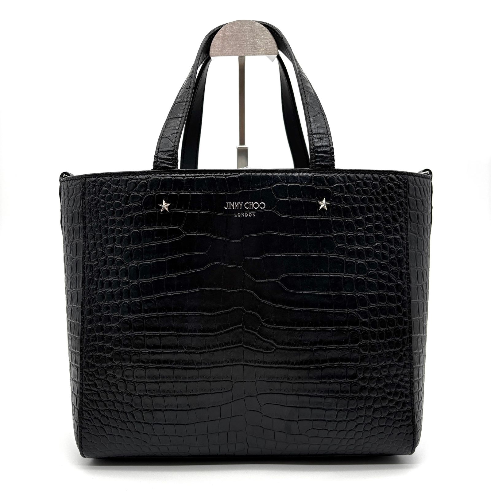 専用品JIMMY CHOO PEGASI BLACK 2WAY ハンドバッグ 極美品・正規品】JIMMY CHOO ジミーチュウ PEGASI ペガシS