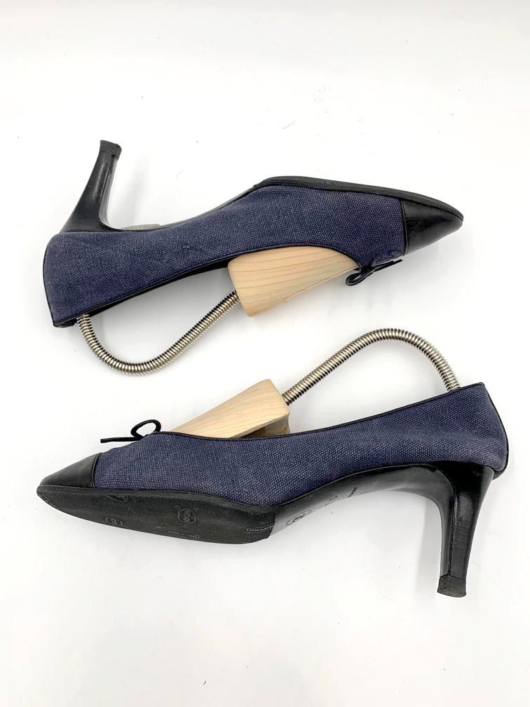 CHANEL シャネル デニム ハイヒール パンプス size37/青