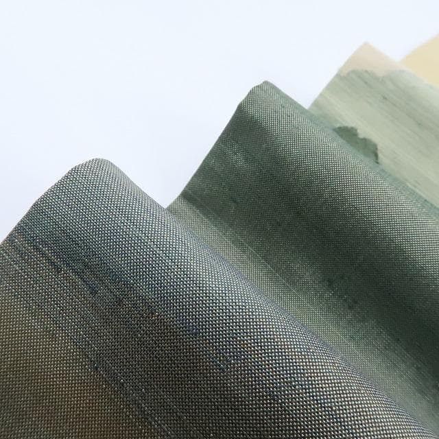 Y 1612 正絹 作家物落款 手縫い仕立て 紬訪問着 着物