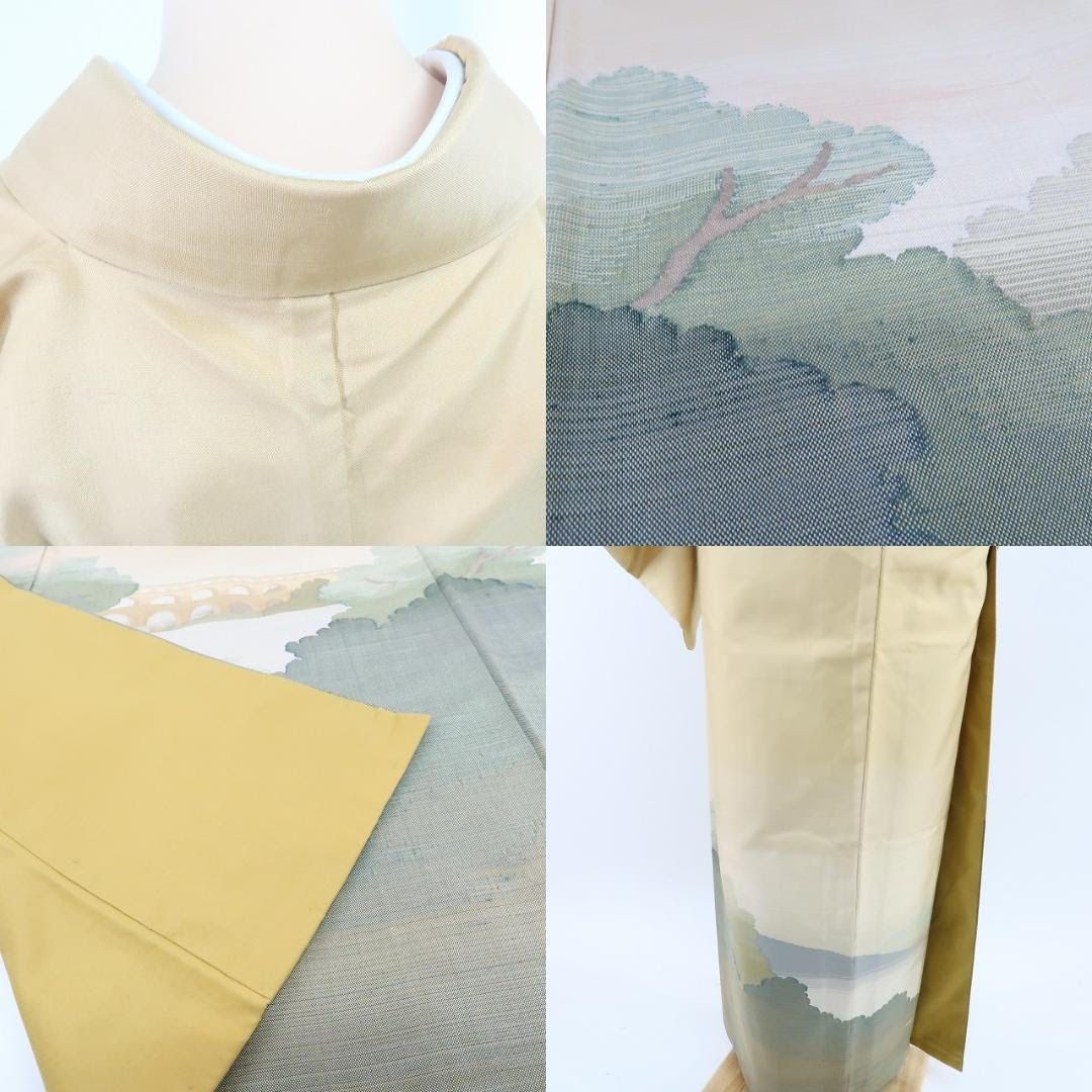 Y1612◇美品 正絹 作家物落款 手縫い仕立て 紬訪問着 着物 単品 - メルカリ