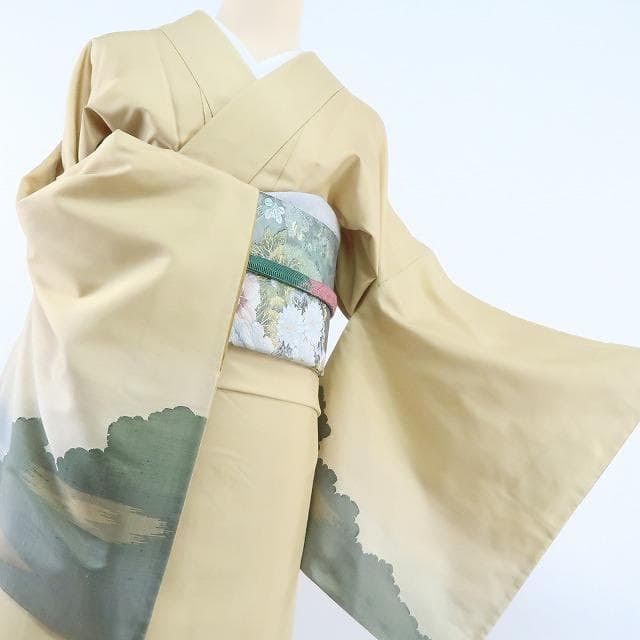 Y1612◇美品 正絹 作家物落款 手縫い仕立て 紬訪問着 着物 単品 - メルカリ