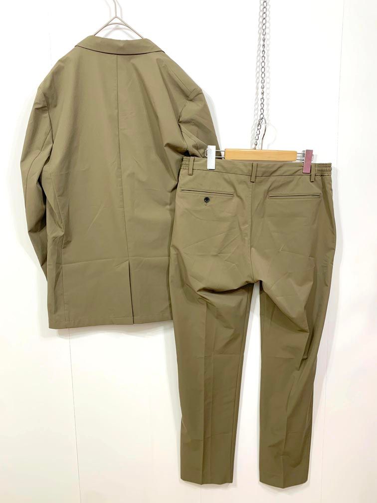 nano universe ナノユニバース NUC11SUT002OS SOLOTEX ストレッチ カジュアル セットアップ ジャケット パンツ スーツ sizeL 茶 メンズ