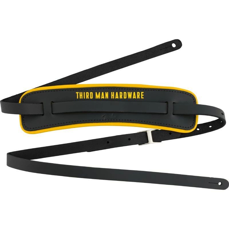 Fender x Third Man Hardware Leather Strap Black Yellow ギター ベースストラップ フェンダー