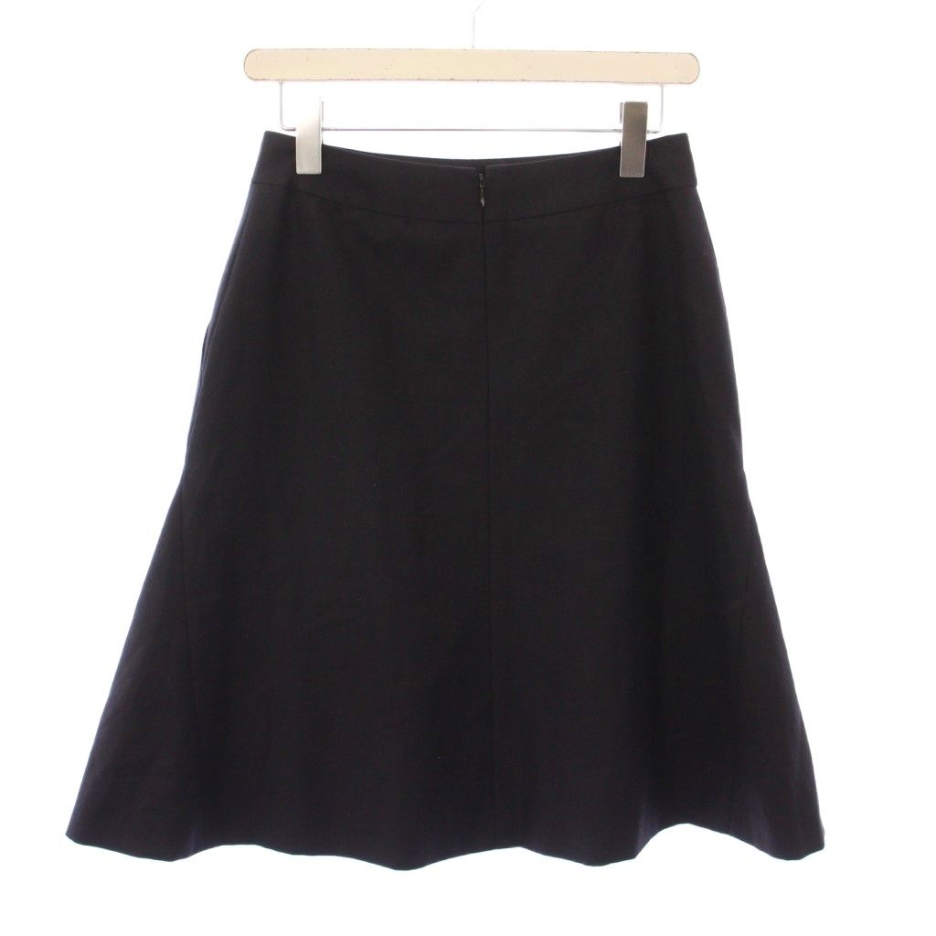 シャネル　フレアースカート シャネル CHANEL フレアスカート ひざ丈 ロゴ シルク ウール カシミヤ