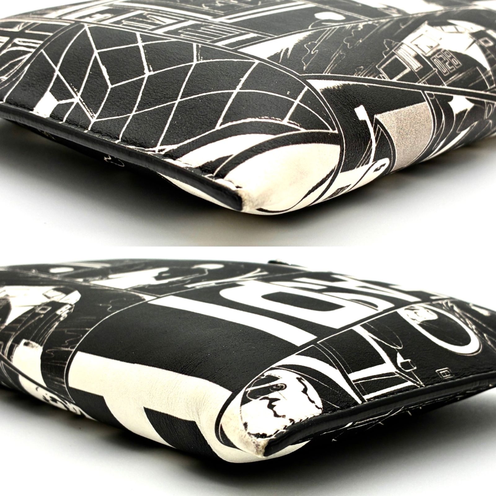 PRADA プラダ 三角プレート クラッチバッグ セカンドバッグ ブラック PRADA プラダ 三角ロゴプレート クラッチバッグ セカンドバッグ