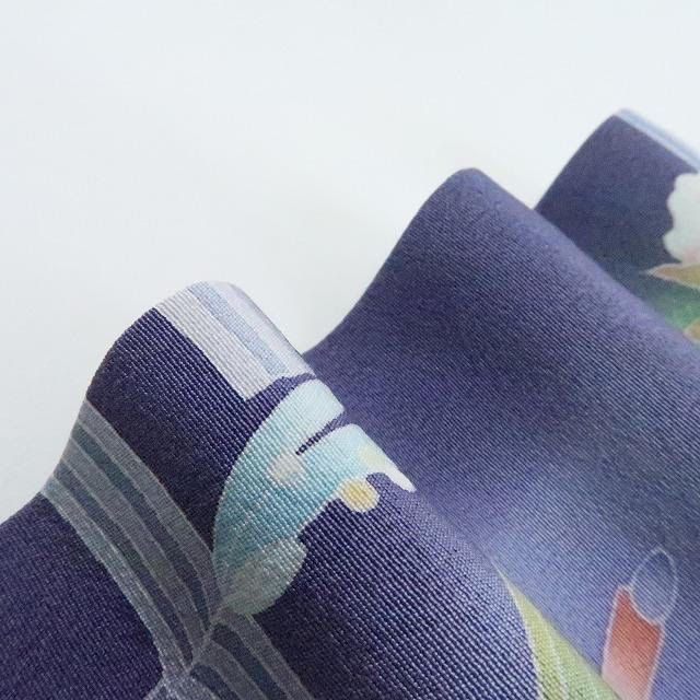 百華 Y 1591 正絹 一梗落款 一つ紋 手縫い仕立て 訪問着 着物